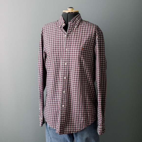 Ralph Lauren Men's Button Down Shirt Multi Color Plaid Size Medium - Picture 3 of 8